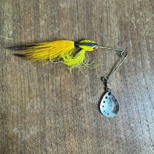 Heddon Yellow Spinner Bait Vintage Fishing Lure